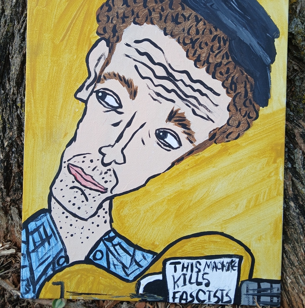 Woody Guthrie Portrait Painting - Picture 9 of 11